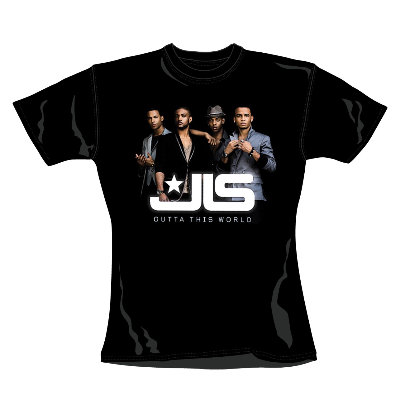 JLS "Full Album Cover" Official Women's 100% Cotton Graphic Black T-Shirt (S)
